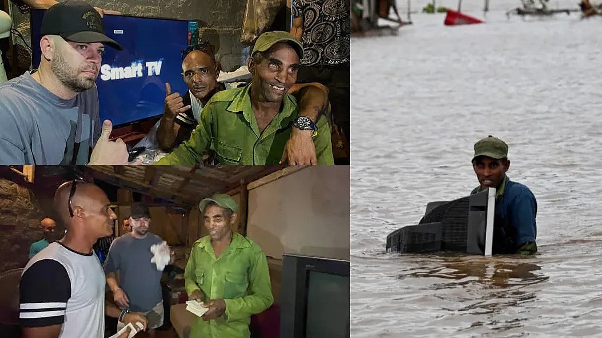 La imagen de Minguito con su televisor se transforma en un gesto de solidaridad, donaciones y apoyo emocional le devuelven dignidad en medio de la tragedia.